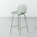 DANIELLA Plastic Counter Stool 65cm - Stylish Green Kitchen / Bar Seat