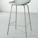 DANIELLA Plastic Counter Stool 65cm - Stylish Green Kitchen / Bar Seat