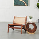 CANBERRA Natural Wood Lounge Chair – Elegant & Comfortable Seating