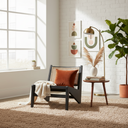 Fauteuil lounge en bois noir CANBERRA – Confort moderne et design élégant