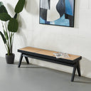 CAPELA Black Wood Bench – Stylish & Durable Seating Solution