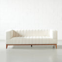 AUDREY Cream Bouclé Fabric Sofa