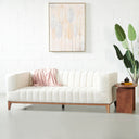 AUDREY Cream Bouclé Fabric Sofa