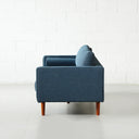 Canapé 3 places en tissu FONDA - Bleu foncé - Canapé moderne pour salon