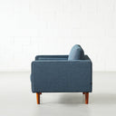 FONDA Fabric Sofa (1-Seater, Dark Blue) – Comfortable & Stylish Armchair