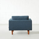 FONDA Fabric Sofa (1-Seater, Dark Blue) – Comfortable & Stylish Armchair