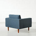 FONDA Fabric Sofa (1-Seater, Dark Blue) – Comfortable & Stylish Armchair