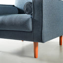 FONDA Fabric Sofa (1-Seater, Dark Blue) – Comfortable & Stylish Armchair