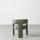 Fauteuil d'appoint en tissu MEZE – Fauteuil rembourré vert pour salon