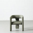 Fauteuil d'appoint en tissu MEZE – Fauteuil rembourré vert pour salon