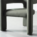 Fauteuil d'appoint en tissu MEZE – Fauteuil rembourré vert pour salon