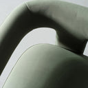 Fauteuil d'appoint en tissu MEZE – Fauteuil rembourré vert pour salon