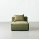 Module de chaise sans accoudoirs MASON (VERT) – Unité de sièges modulaire moderne, élégante et confortable
