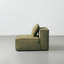 Module de chaise sans accoudoirs MASON (VERT) – Unité de sièges modulaire moderne, élégante et confortable