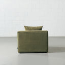 Module de chaise sans accoudoirs MASON (VERT) – Unité de sièges modulaire moderne, élégante et confortable