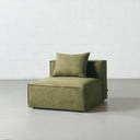 Module de chaise sans accoudoirs MASON (VERT) – Unité de sièges modulaire moderne, élégante et confortable