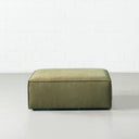MASON Green Fabric Ottoman – Stylish and Versatile Seating or Footrest