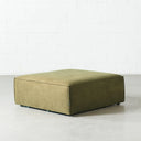 Pouf en tissu vert MASON – Siège ou repose-pieds élégant et polyvalent