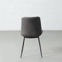 GLORIA – Chaise de salle à manger en cuir gris