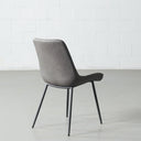 GLORIA – Chaise de salle à manger en cuir gris