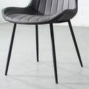 GLORIA – Chaise de salle à manger en cuir gris