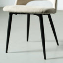 Chaise de salle à manger en tissu WALTER - Revêtement beige, élégante et confortable