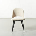 Chaise de salle à manger en tissu WALTER - Revêtement beige, élégante et confortable