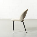 Chaise de salle à manger en tissu WALTER - Revêtement beige, élégante et confortable