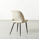Chaise de salle à manger en tissu WALTER - Revêtement beige, élégante et confortable