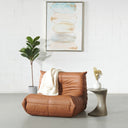 TOGO Brown Vegan Leather Lounge Chair Module