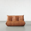 Canapé modulable 2 places en cuir TOGO - Marron