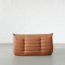 Canapé modulable 2 places en cuir TOGO - Marron