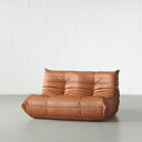 Canapé modulable 2 places en cuir TOGO - Marron
