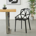 Modern GEOMETRIC Accent Chair – Black | Contemporary Seating