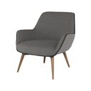 Gretchen Occasional Chair (Slate Grey with Walnut Legs)