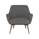 Gretchen Occasional Chair (Slate Grey with Walnut Legs)