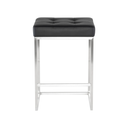 Chi Counter Stool (Black with Silver Frame)