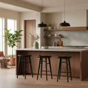 Kami Bar Stool (Onyx Wood & Onyx Legs)