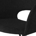 Alotti Dining Chair (Charcoal Fabric & Black Legs)