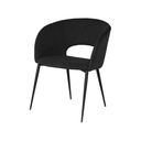 Alotti Dining Chair (Charcoal Fabric & Black Legs)