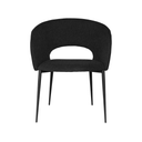 Alotti Dining Chair (Charcoal Fabric & Black Legs)