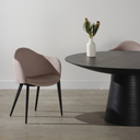 Nora Dining Chair (Mauve with Black Frame)