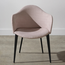 Nora Dining Chair (Mauve with Black Frame)