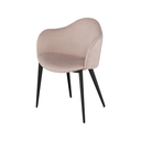 Nora Dining Chair (Mauve with Black Frame)