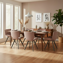 Chaise de salle à manger Astra (Blush avec pieds en titane)