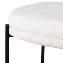 Inna Counter Stool (Buttermilk Boucle Fabric & Black Legs)