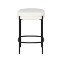 Inna Counter Stool (Buttermilk Boucle Fabric & Black Legs)