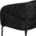 Estella Dining Chair (Salt & Pepper Fabric & Black Frame)
