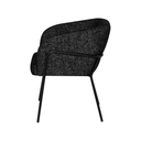 Estella Dining Chair (Salt & Pepper Fabric & Black Frame)