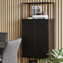 Soly - 2 Doors Black Bookshelf